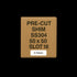 0.5mm Stainless Steel Precut Shim 50x50 Slot 16mm Pack of 10